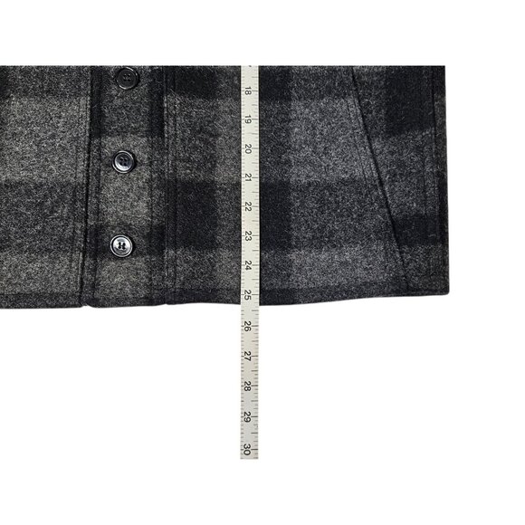 Vintage Filson Mackinaw Wool Vest Gray Buffalo Plaid Men's Size 43 Buttoned USA - Picture 8 of 8